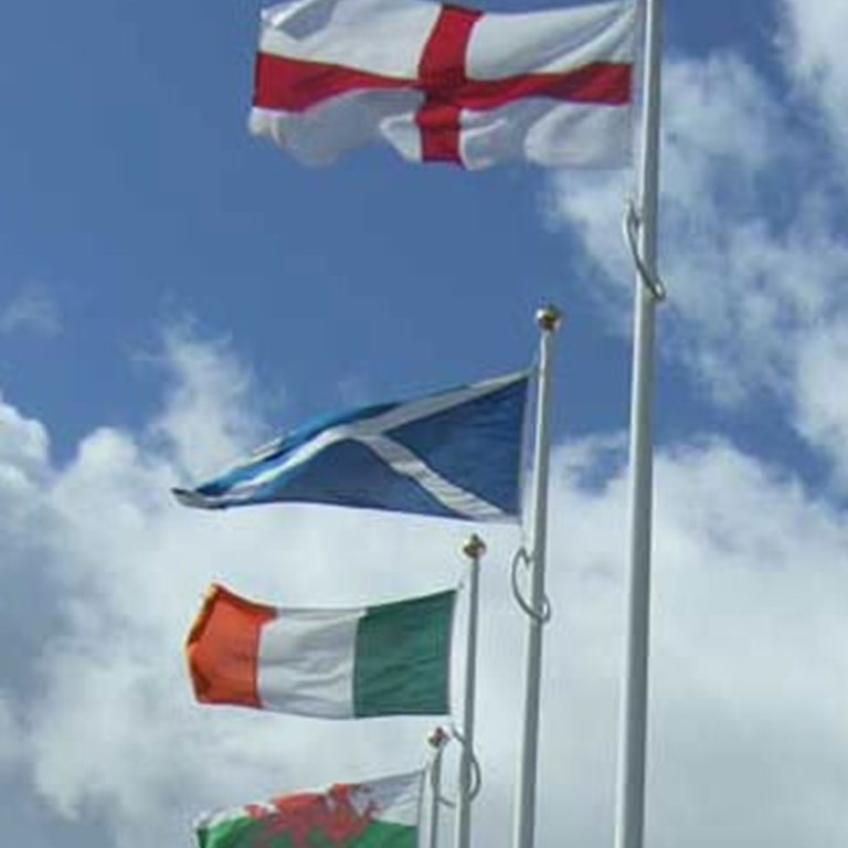 National Flags of England Scotland Ireland and Wales