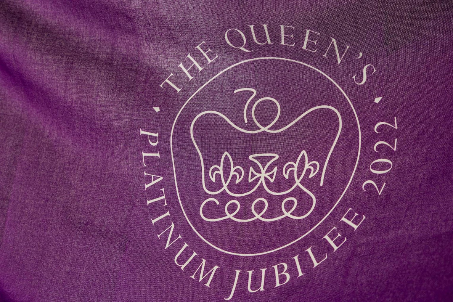 Queens Jubilee Flag Close UP