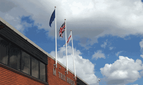 Glass Fibre vertical Wall mounted Flagpole