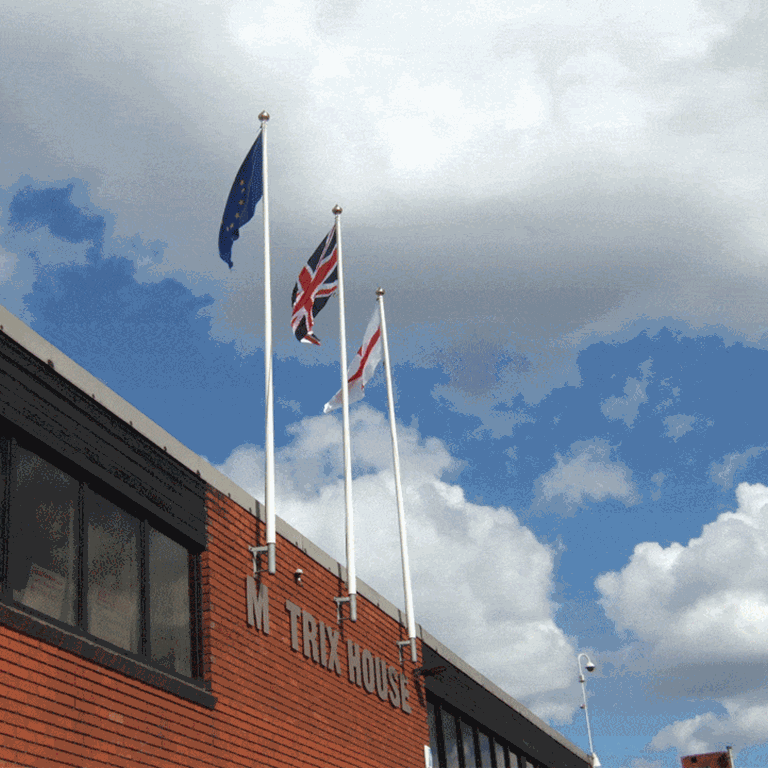 Glass Fibre vertical Wall mounted Flagpole