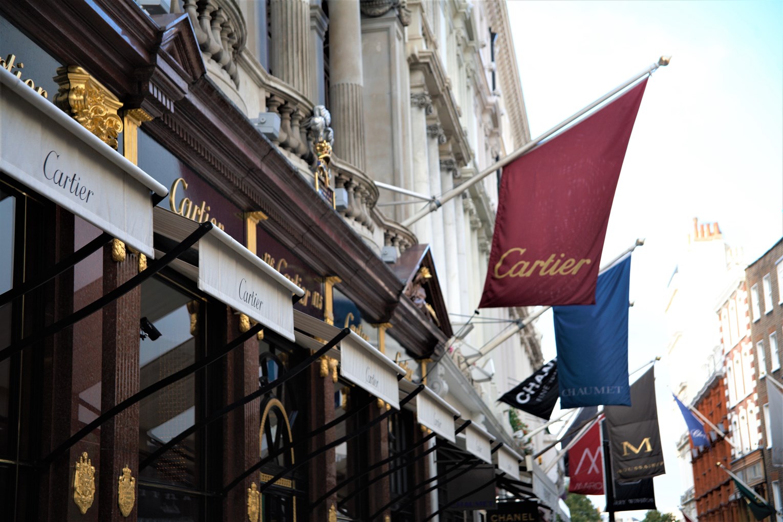 Wall Mounted Flagpoles on Bond Street