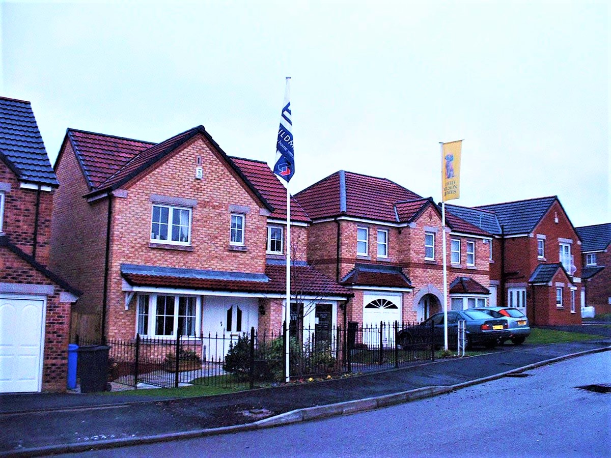 Value Aluminium Flagpoles at newbuild site