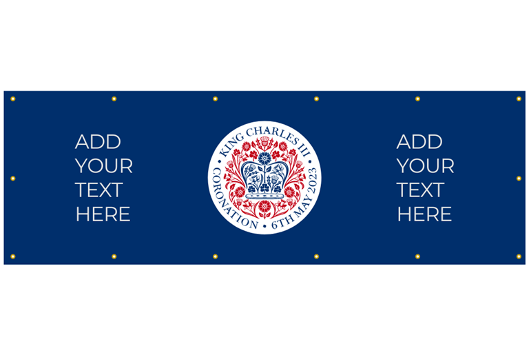 King Charles Royal Coronation Blue Banners
