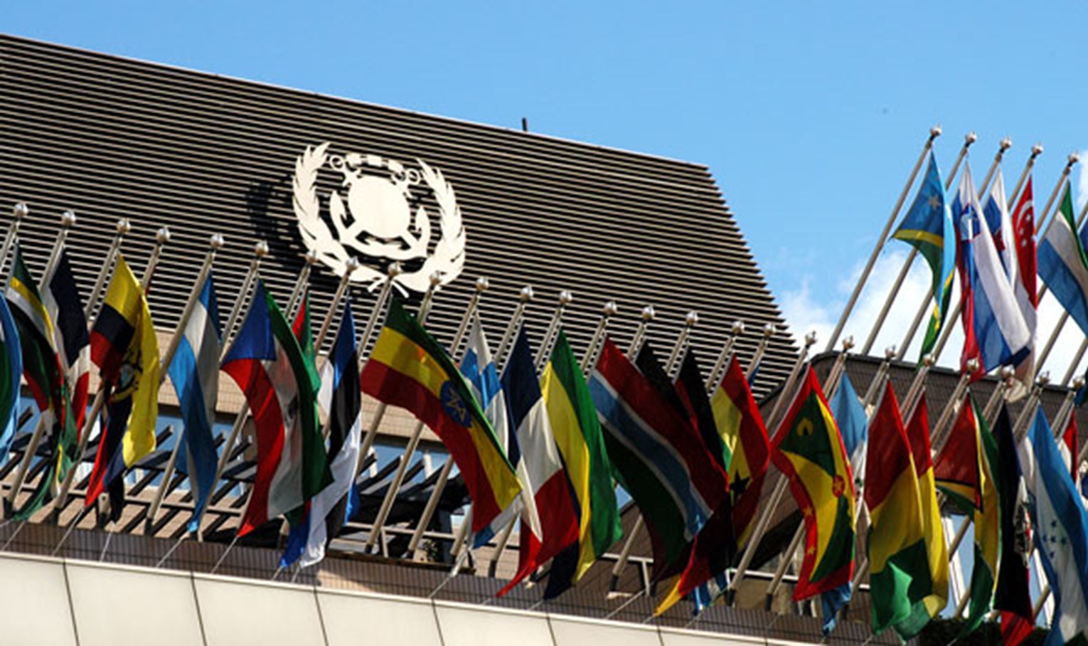 National Flags and wall mounted flagpoles At IMO