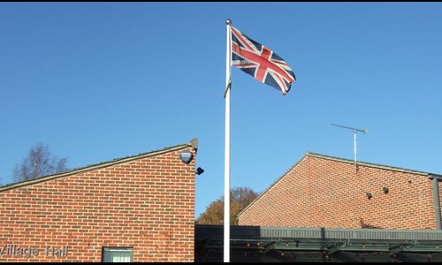 Architectural Aluminium Flagpole at Top of Steps