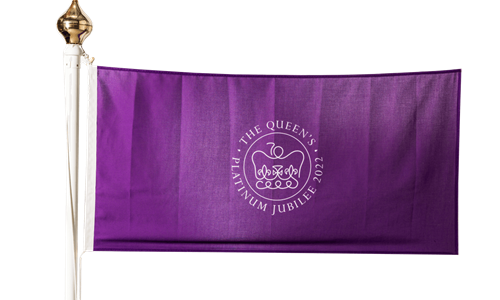 Purple Queens Platinum Jubilee Flag