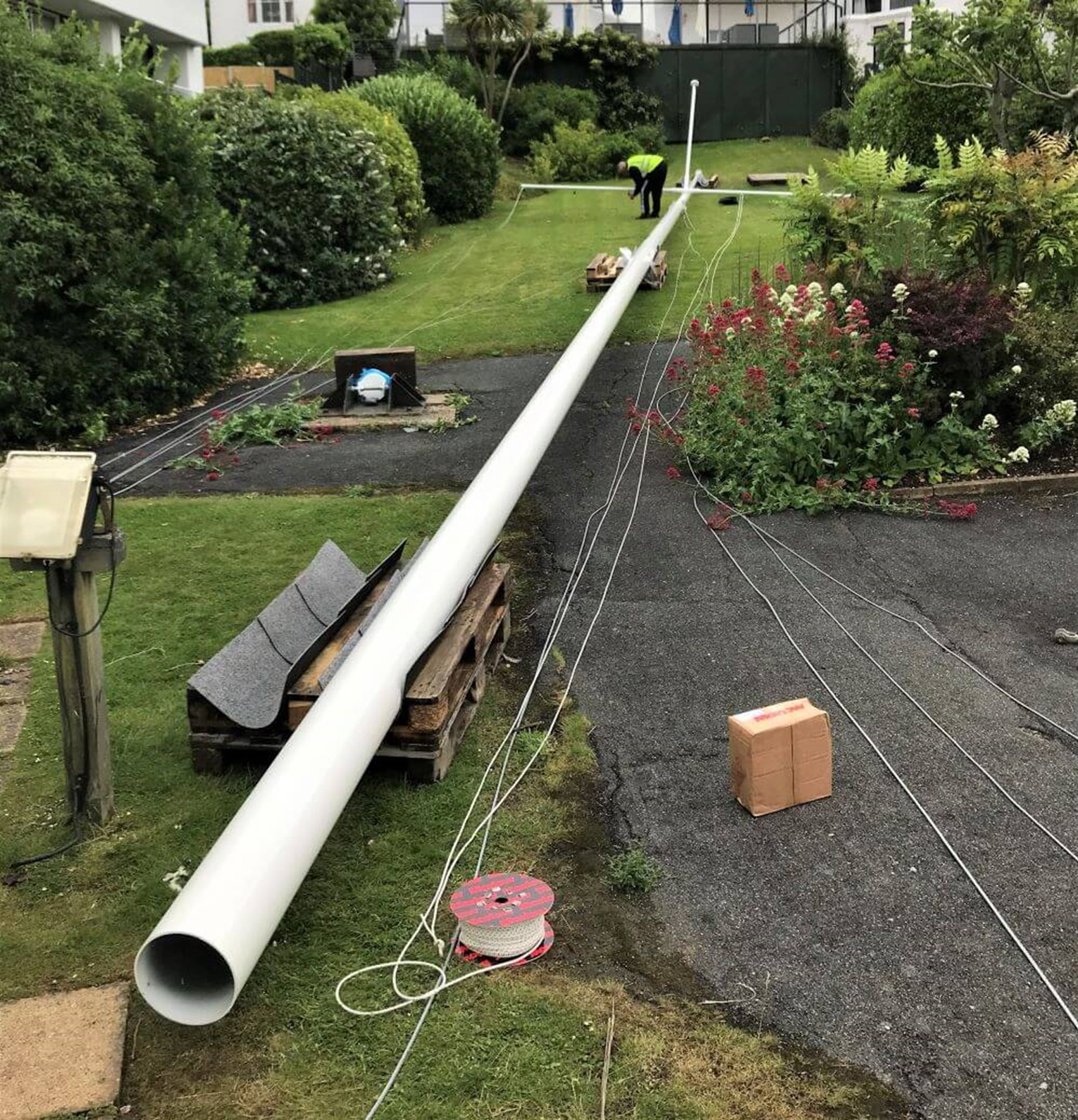 Installation of flagpole