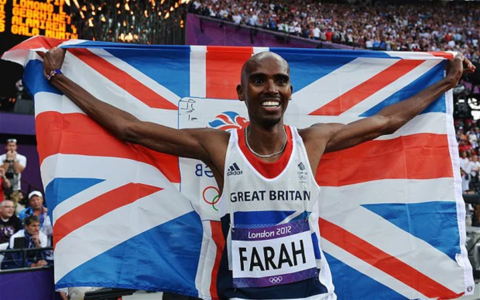 Mo Farah Great Britain Olympics Union Flag Athlete