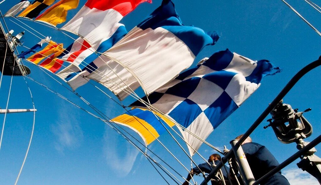 Maritime Signal Flags At Sea Flag